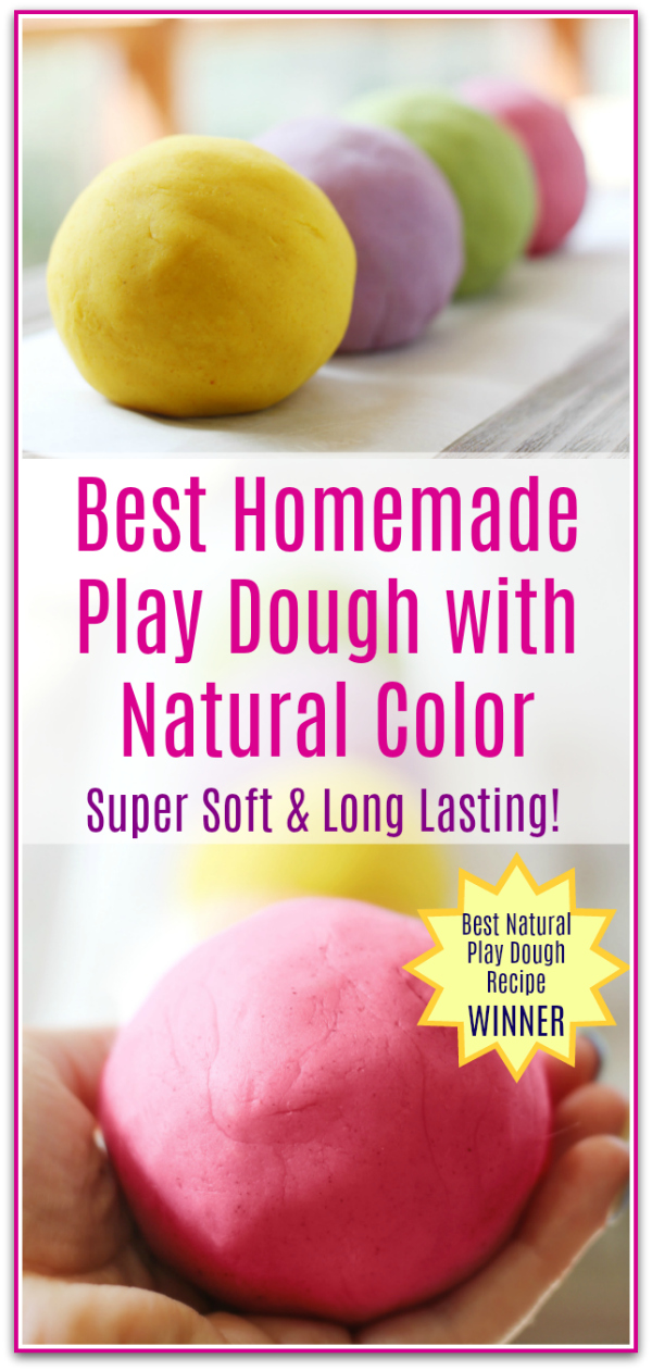 The Best Play-dough Recipe using Natural Food Dye - Toddler at Play